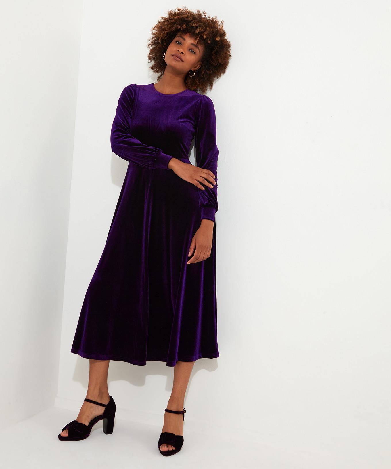 Joe Browns  PETITE Robe Midi Velours Manches Longues 