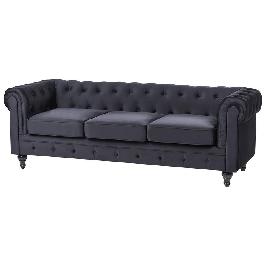 Beliani Ensemble de salon en Velours Glamour CHESTERFIELD  