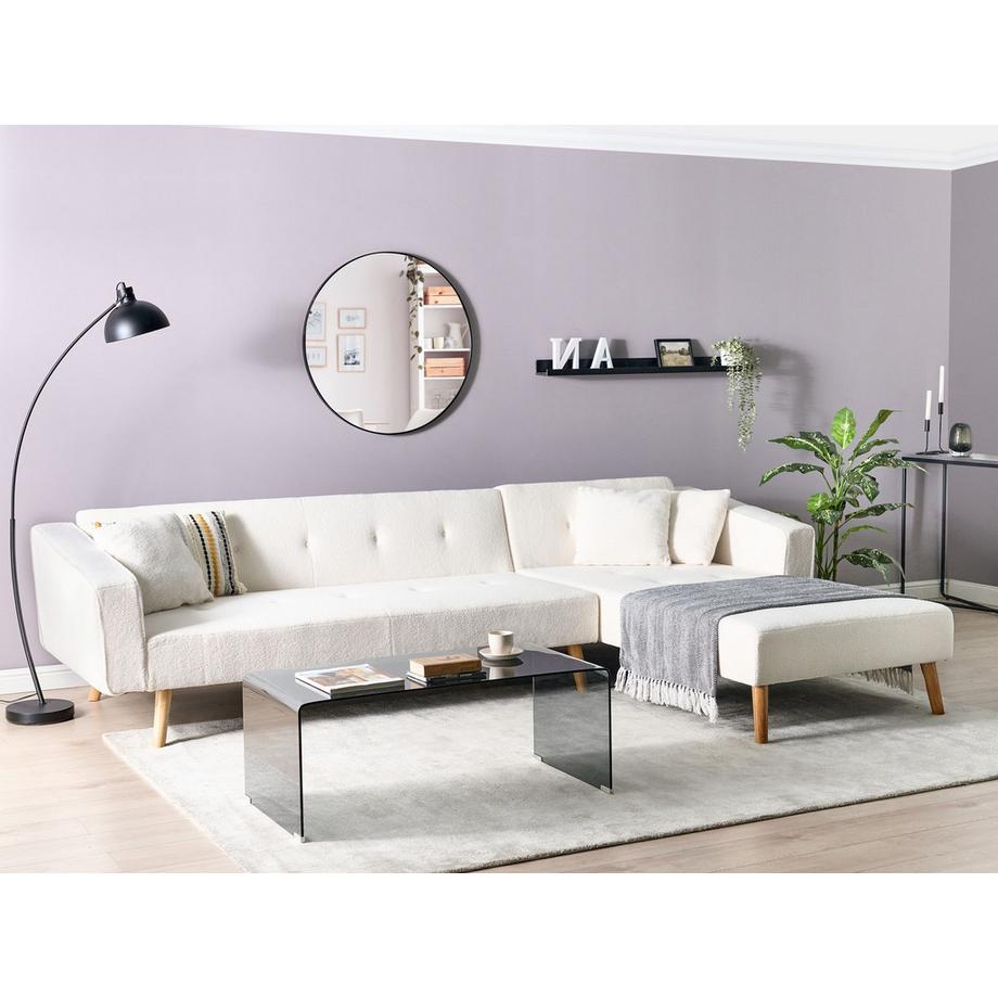 Beliani Canapé d'angle en Bouclé Rétro VADSO  