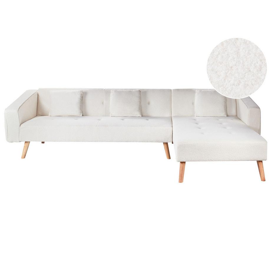 Beliani Canapé d'angle en Bouclé Rétro VADSO  