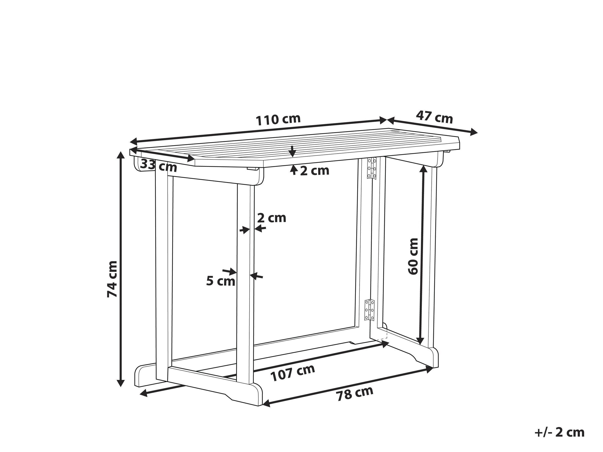 Beliani Table de jardin en Acacia Scandinave TREIA  