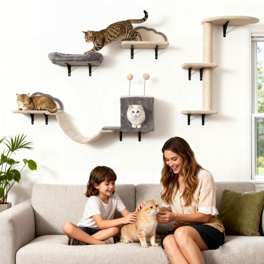 PawHut  Kletterwand Katzen 