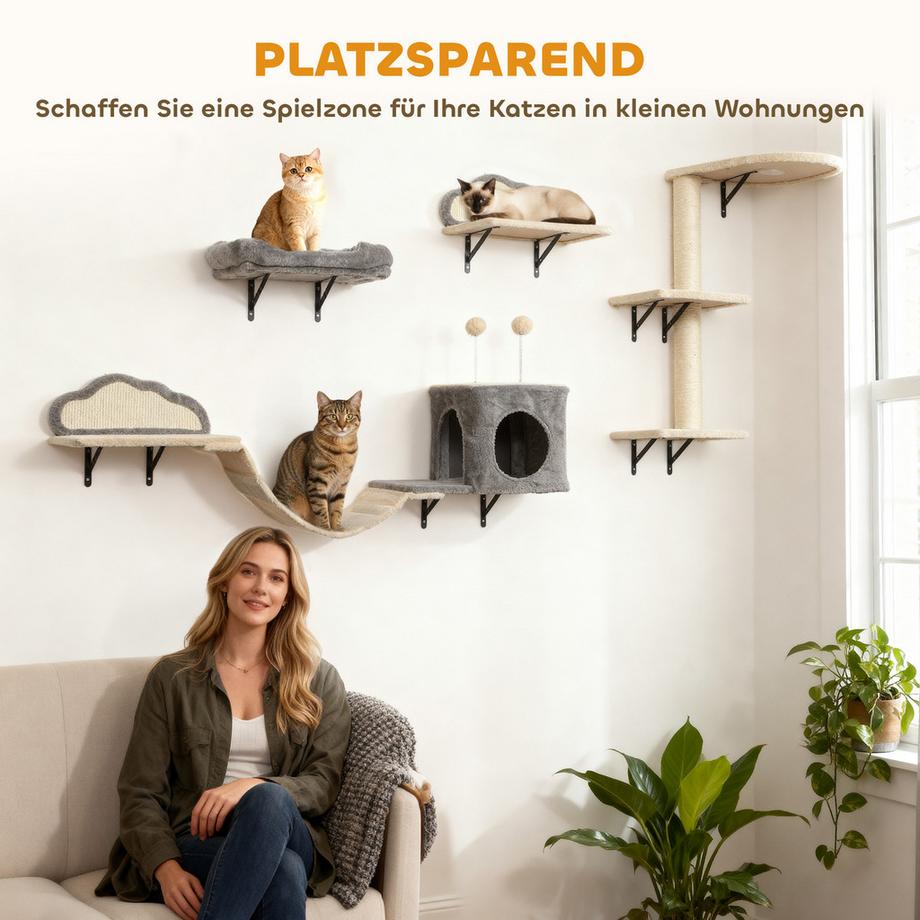PawHut  Kletterwand Katzen 
