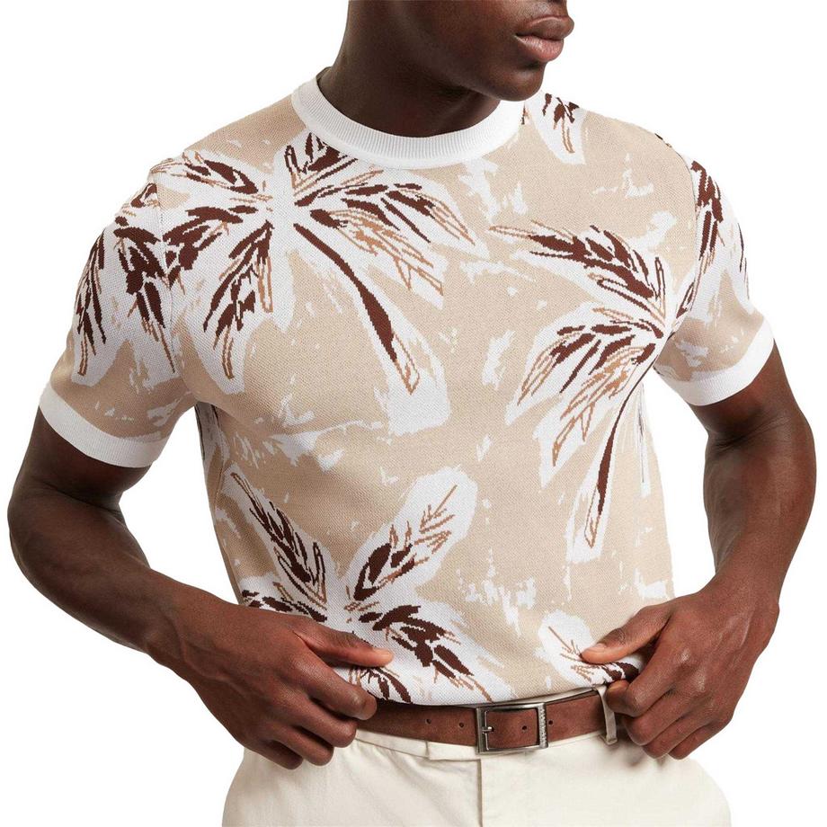 TED BAKER T-Shirt Manches Courtes Motif Palmier  