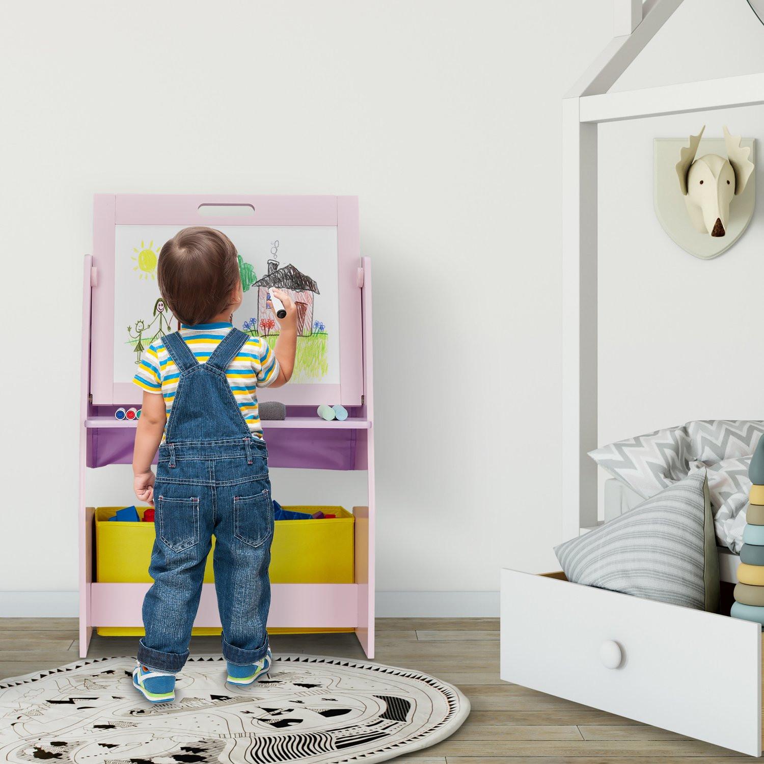 B2X Etagère pour enfants avec tableau noir  