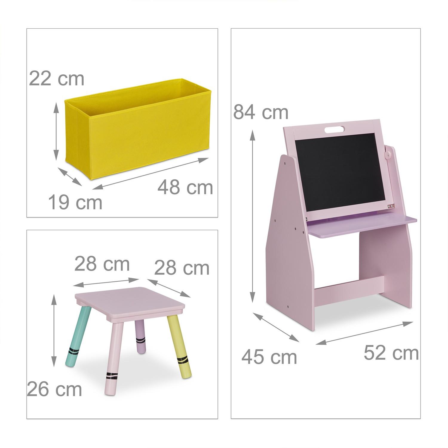 B2X Etagère pour enfants avec tableau noir  