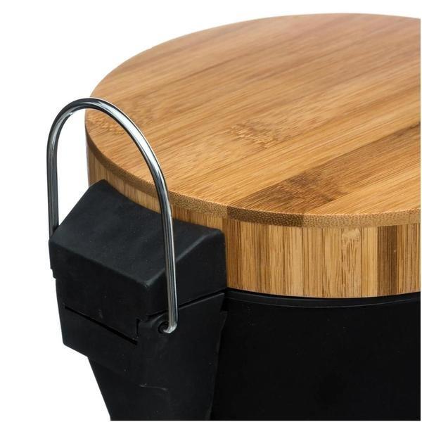 Northio Treteimer, Bambus / Metall, 3 L - Schwarz  