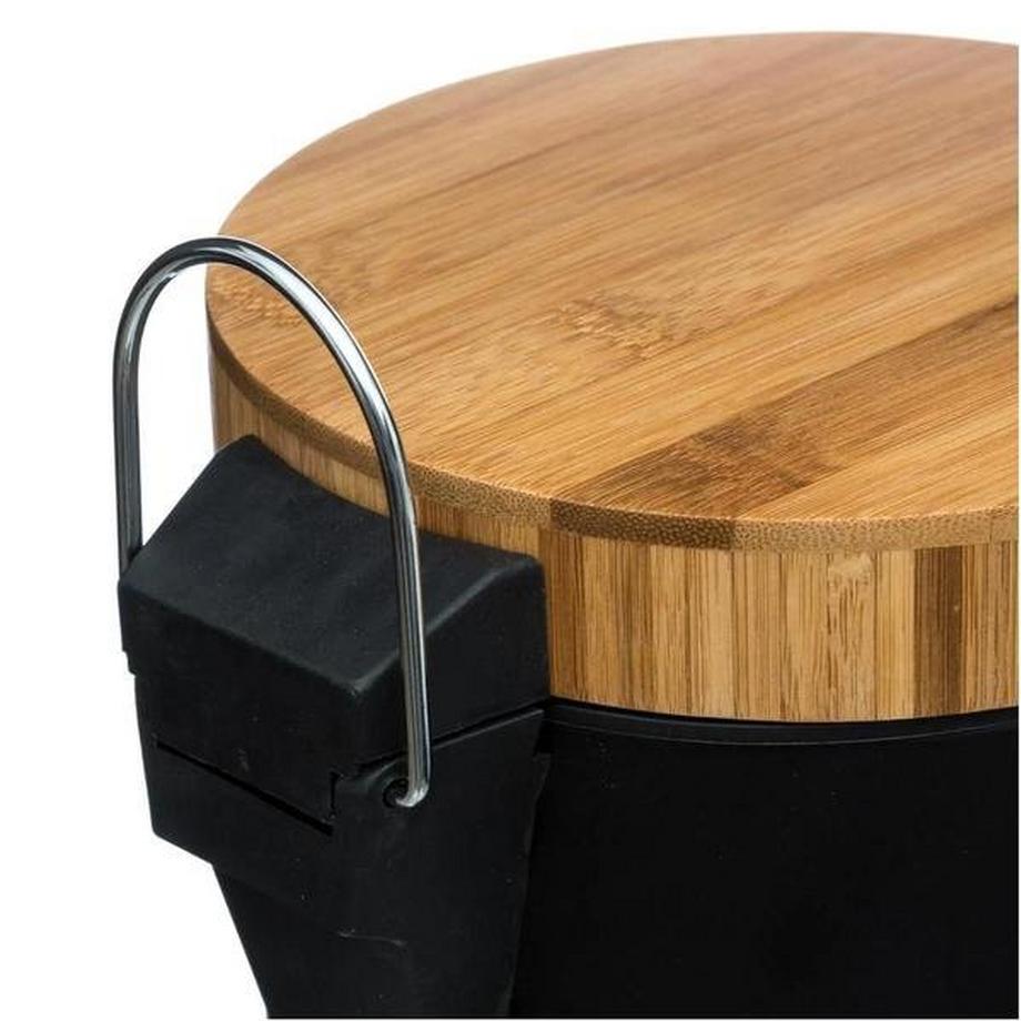 Northio Treteimer, Bambus / Metall, 3 L - Schwarz  