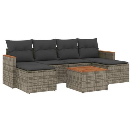 VidaXL set divano da giardino Polirattan  