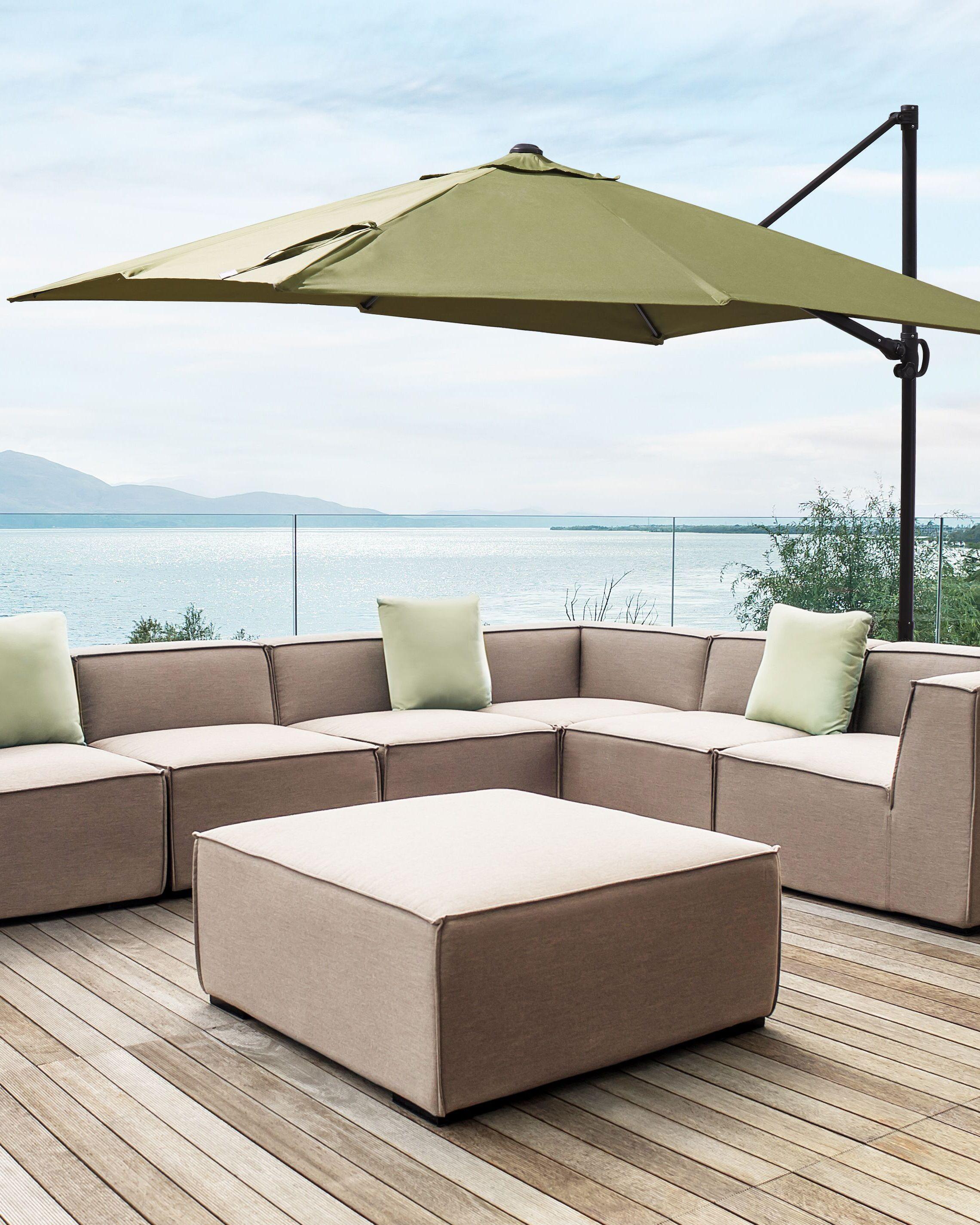 Beliani Ampelschirm aus Stoff Modern MONZA II  