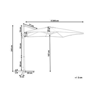 Beliani Ampelschirm aus Polyester MONZA II  