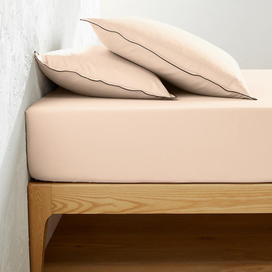 Drap-housse satin de coton lavé