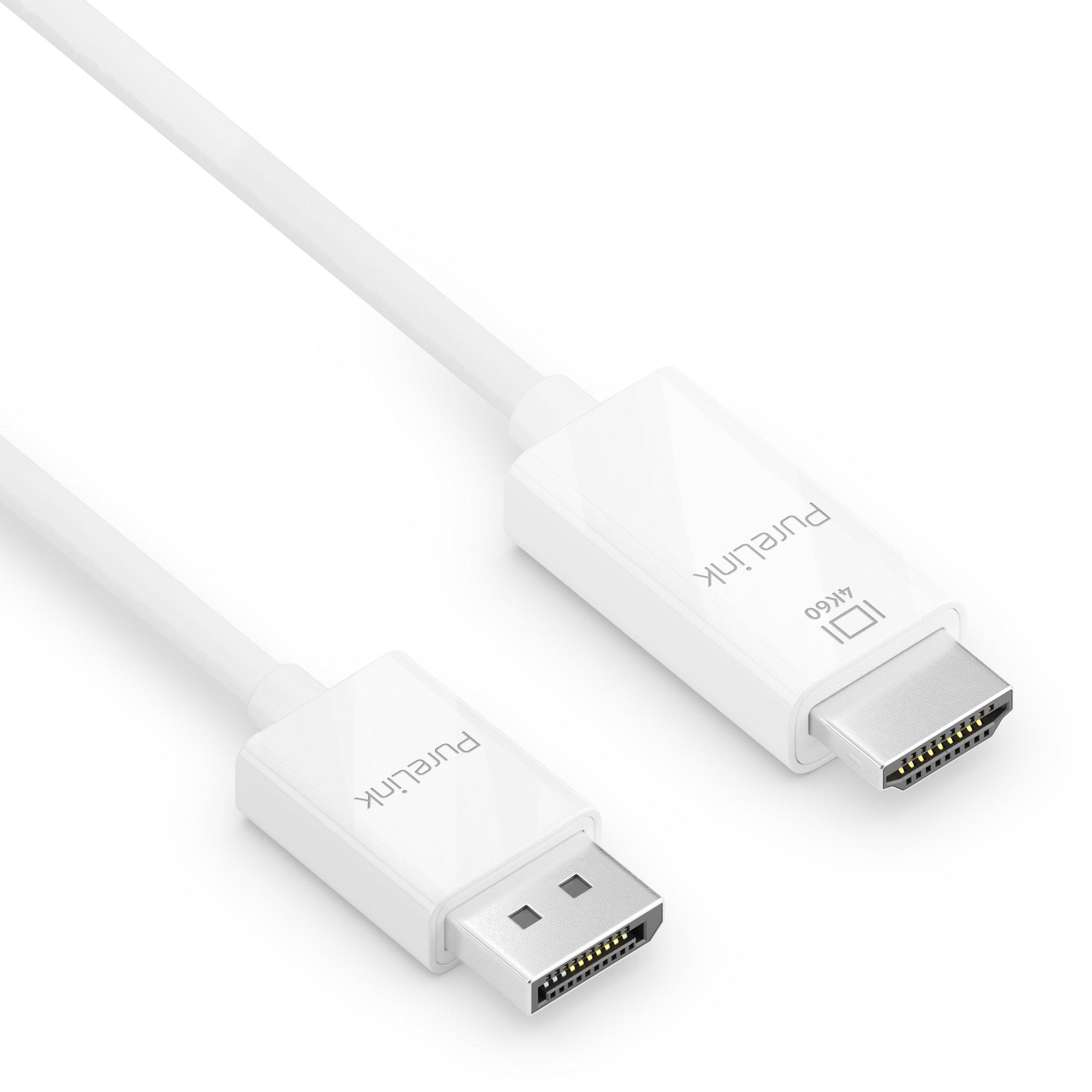 PureLink  PureLink IS2000-020 cavo e adattatore video 2 m DisplayPort HDMI Bianco 