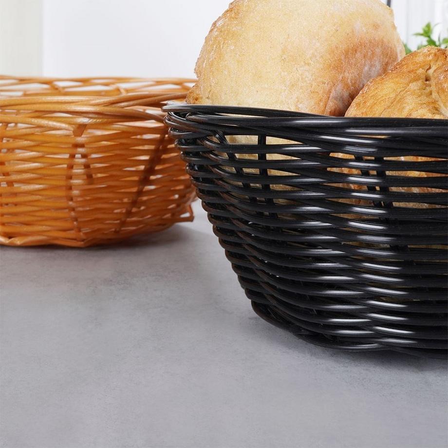 ALPINA Set di 2 cestini per il pane in marrone e nero da servire  