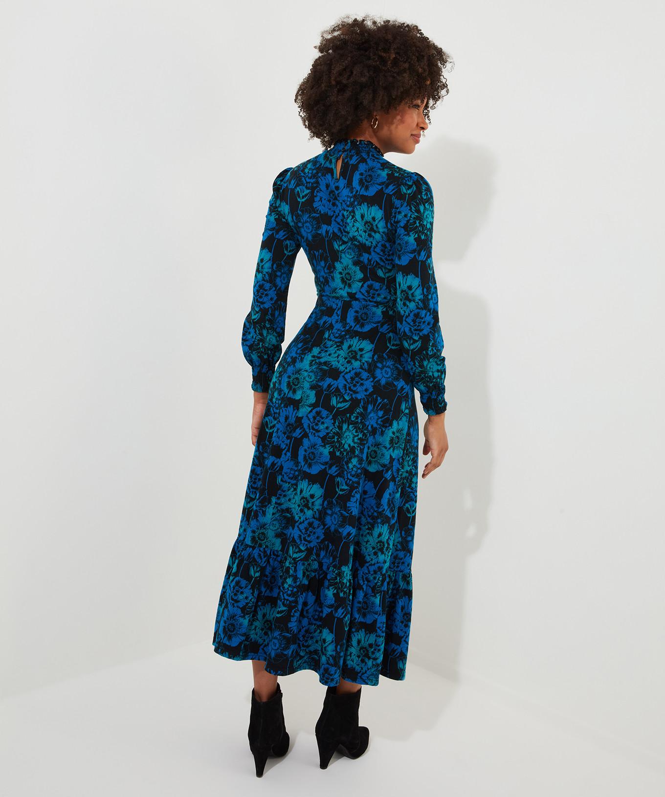 Joe Browns  Robe Midi Florale Rétro Col Montant 