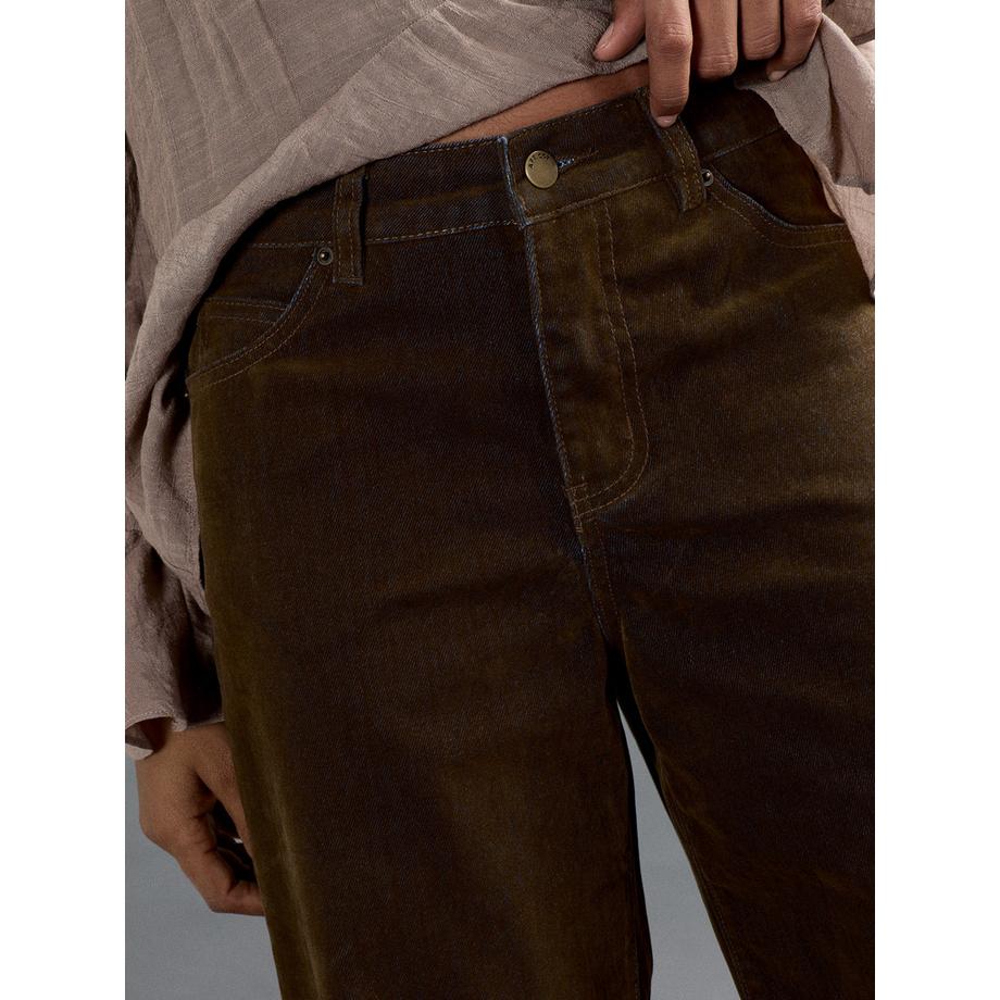 APRICOT Jean Flora en denim velours à jambes larges  