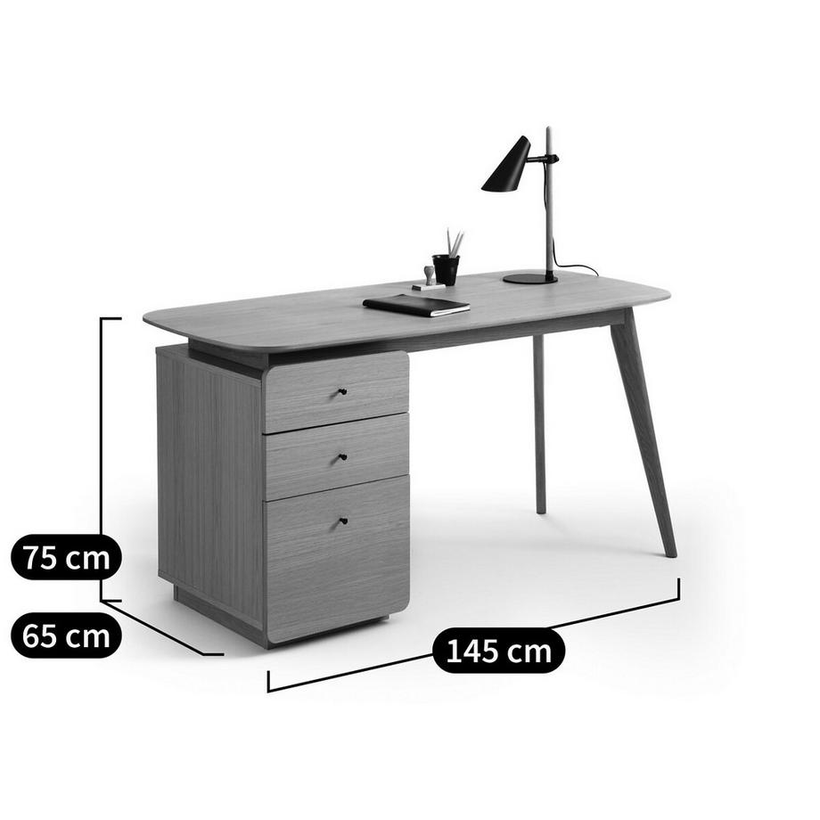 La Redoute Intérieurs Bureau 3 tiroirs BIFACE  