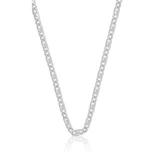 MUAU Schmuck  Collier 8 pièces or blanc 750, 3.8mm, 42cm 