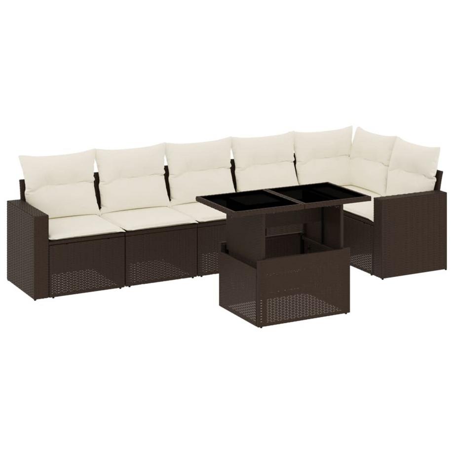 Ensemble de canapés de jardin rotin synthétique