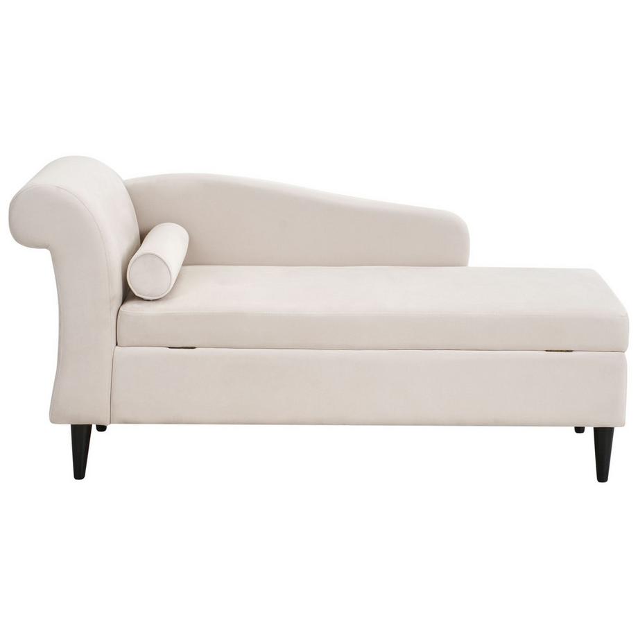 Beliani Chaise longue côté gauche en Velours Glamour LUIRO  