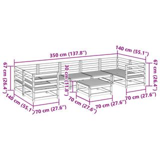 VidaXL Garten sofagarnitur imprägniertes kiefernholz  