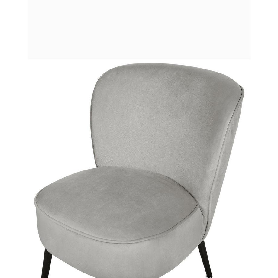 Beliani Fauteuil en Velours Traditionnel VOSS  