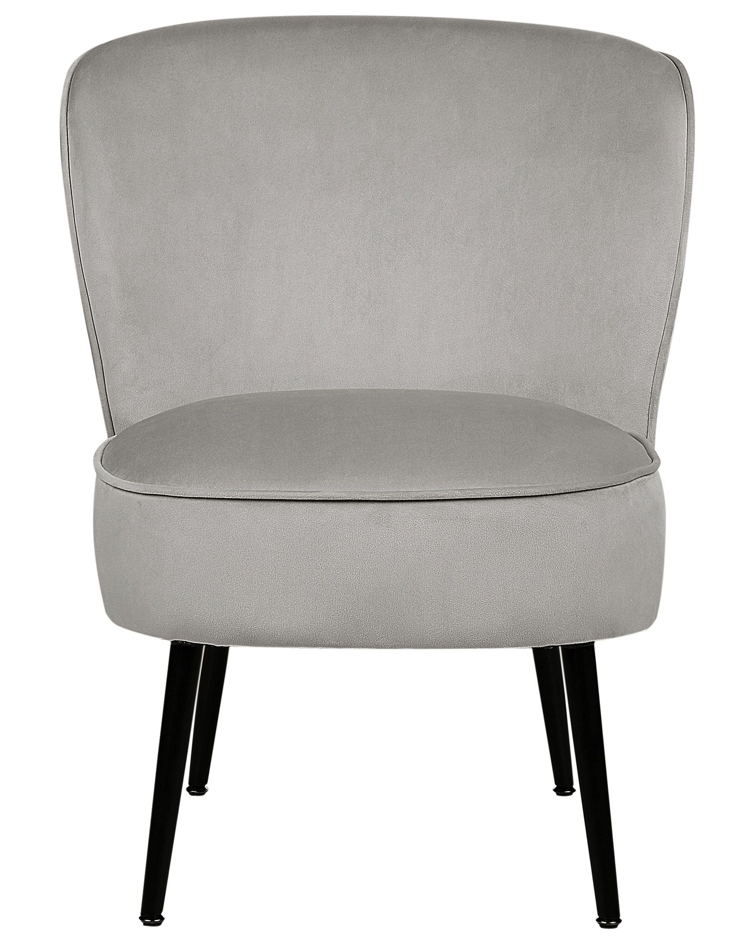 Beliani Fauteuil en Velours Traditionnel VOSS  