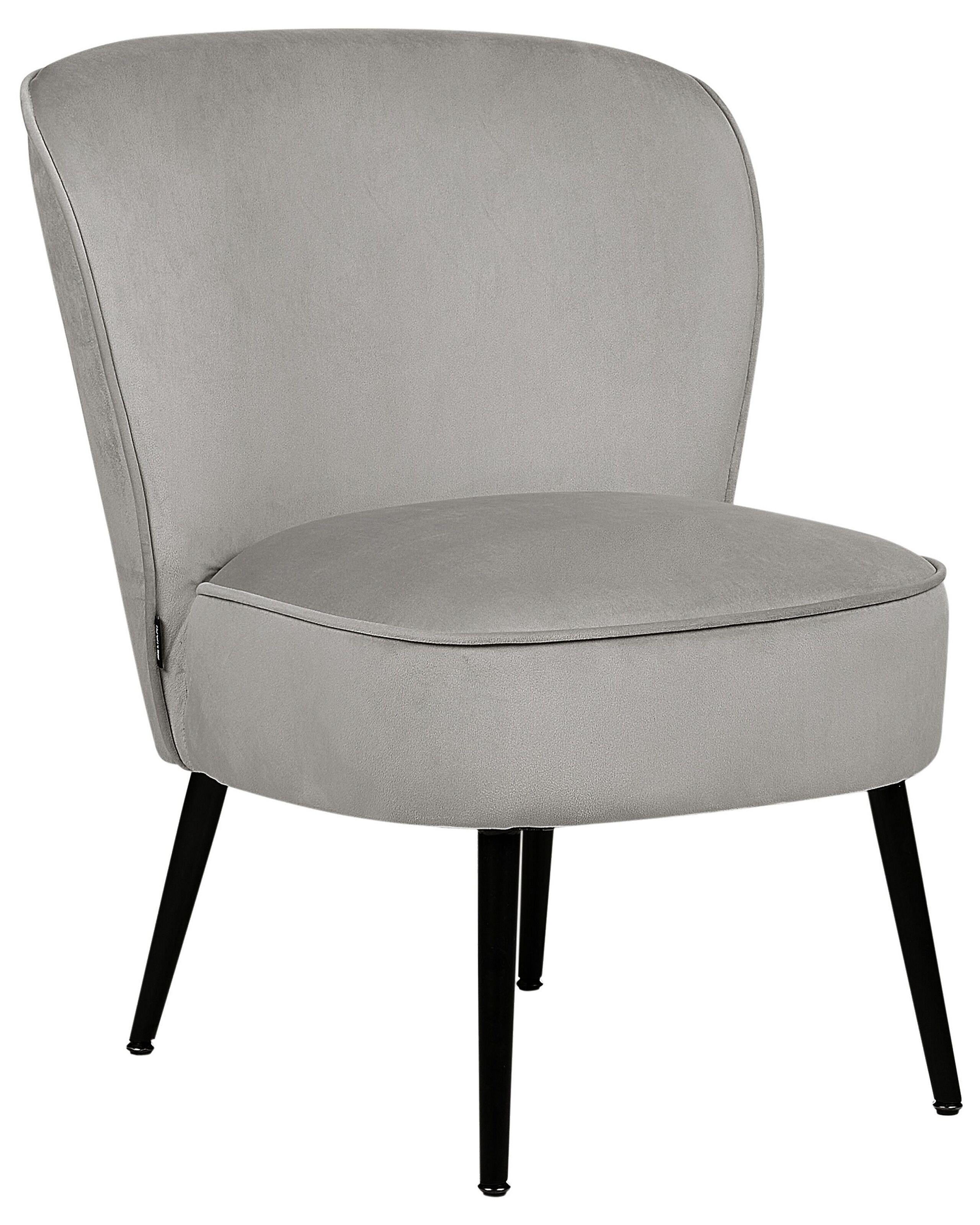 Beliani Fauteuil en Velours Traditionnel VOSS  