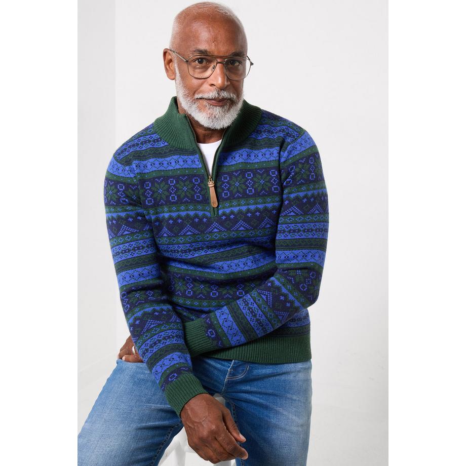 Joe Browns Fabelhafter Stehkragen-Pullover mit Norwegermuster  