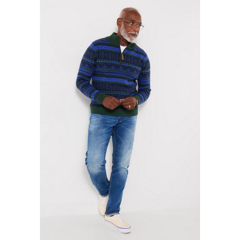 Joe Browns Fabelhafter Stehkragen-Pullover mit Norwegermuster  