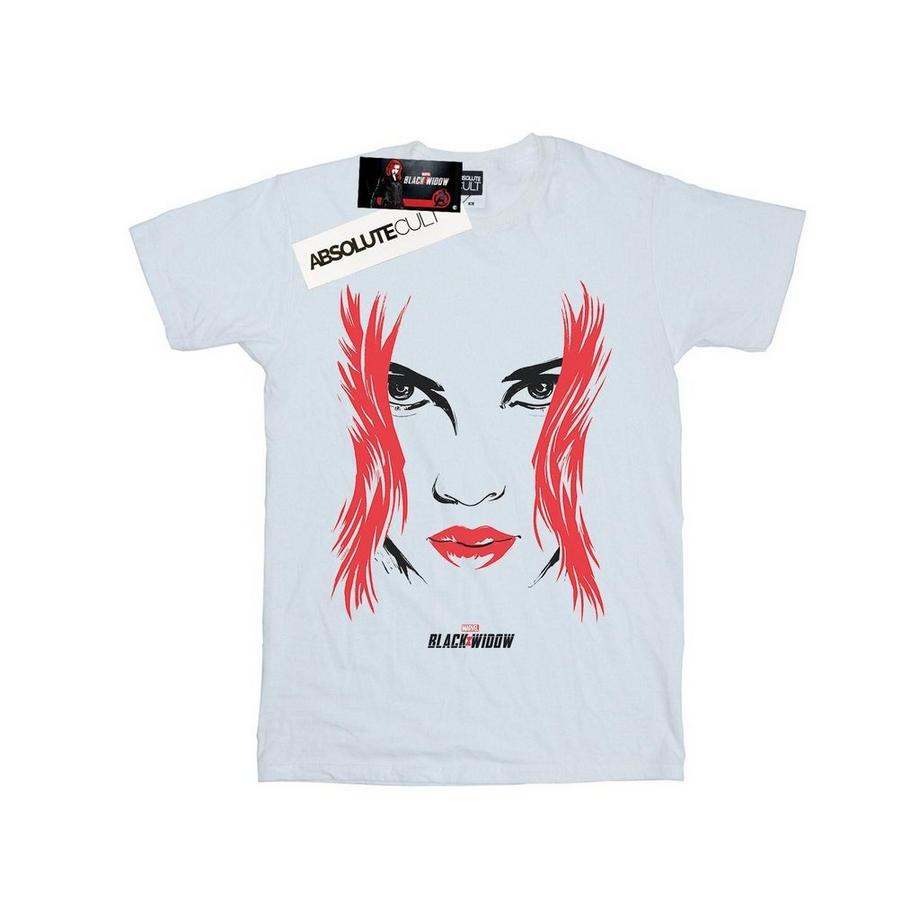 MARVEL Black Widow Gesicht Print T-Shirt  
