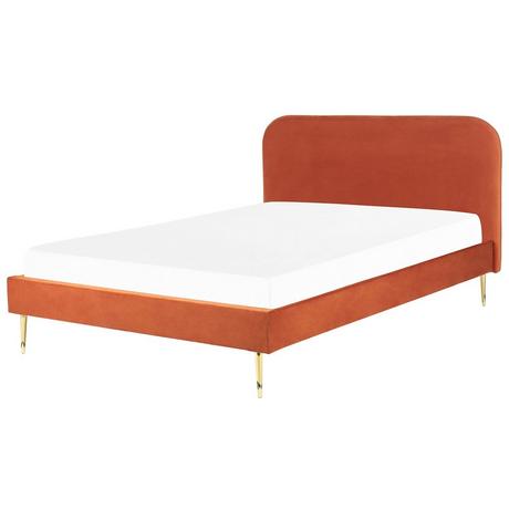 Beliani Letto con rete a doghe en Velluto Glamour FLAYAT  