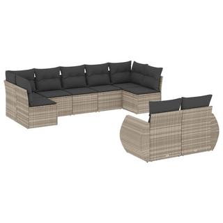 VidaXL set divano da giardino Polirattan  