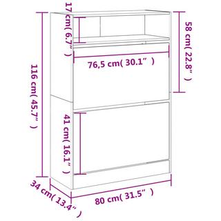 VidaXL Schuhschrank holzwerkstoff  