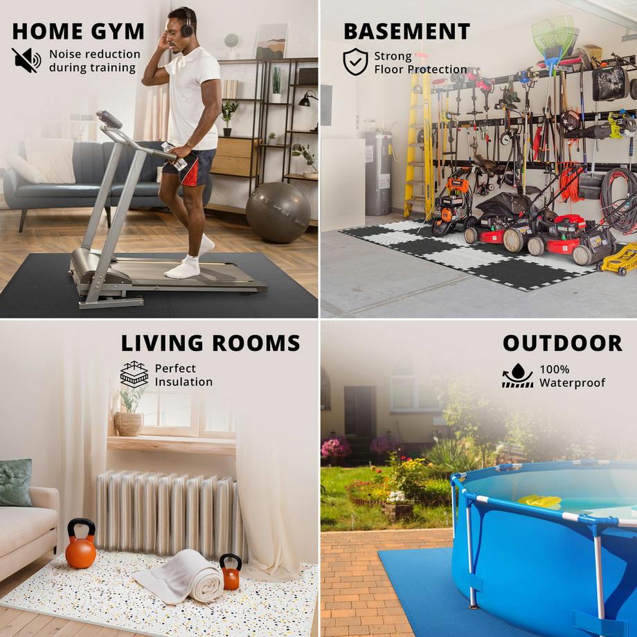 Bemaxx  Bemaxx Set di tappetini protettivi per puzzle 18 Pieces Nero 