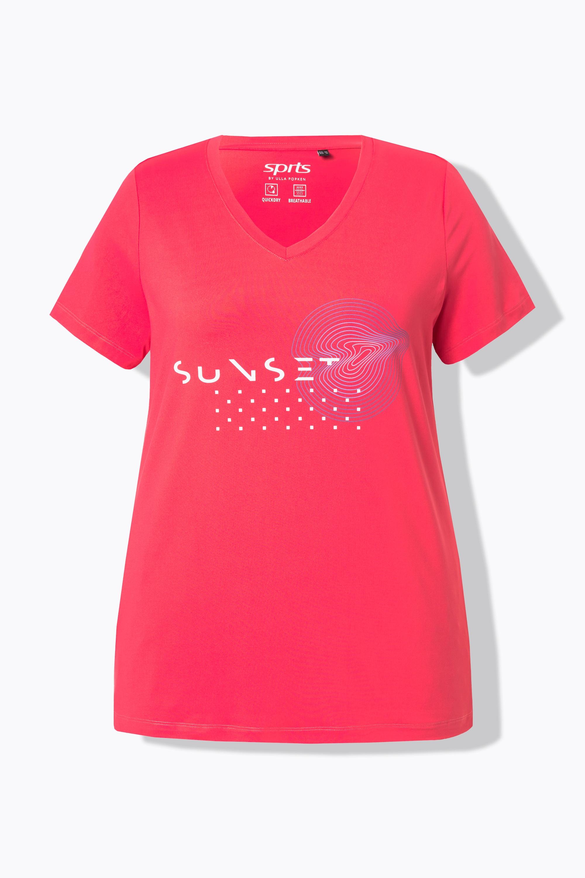 Ulla Popken Maglia funzionale scollo a V mezze maniche ad asciugatura rapida  