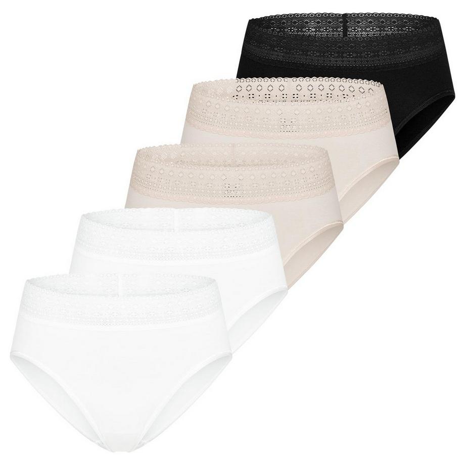 Modal Lace lot de 5  - culottes taille haute