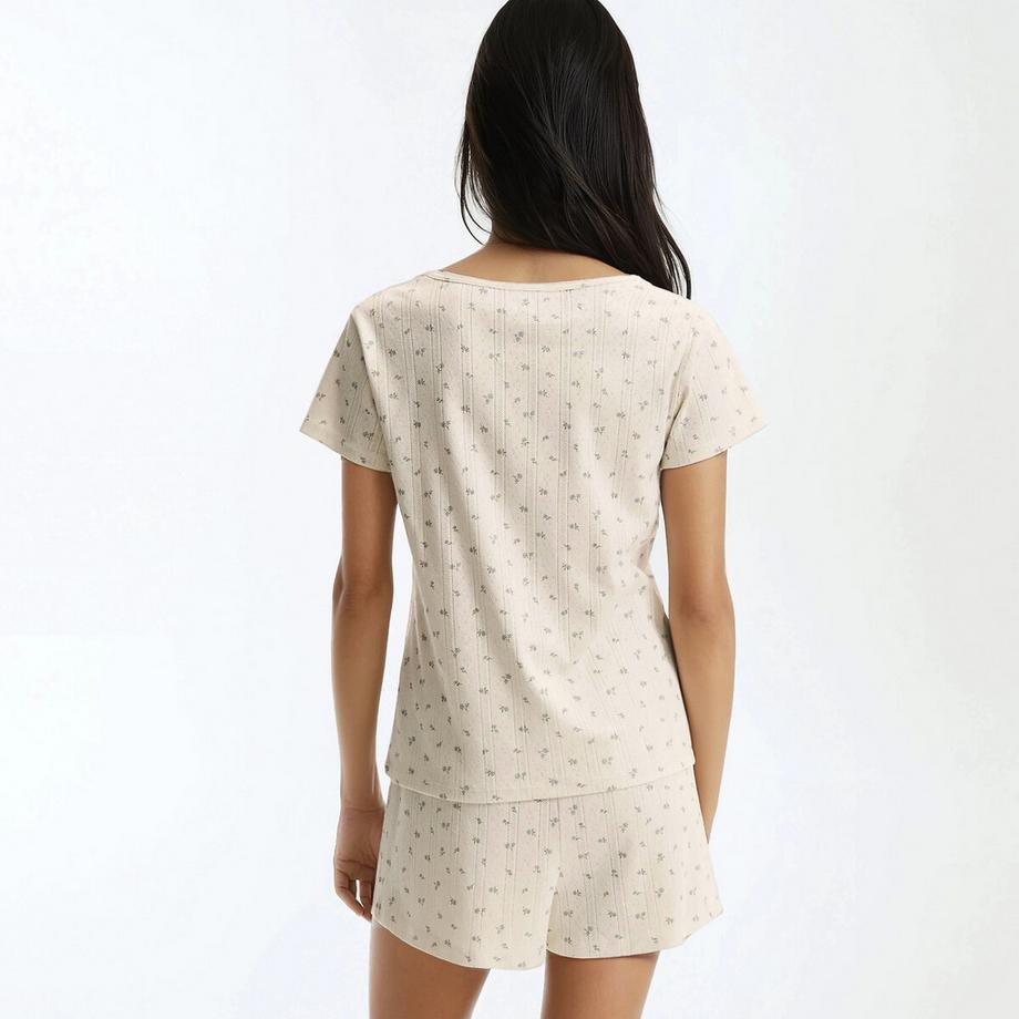 La Redoute Collections Pigiama Corto Maglia Pointelle  