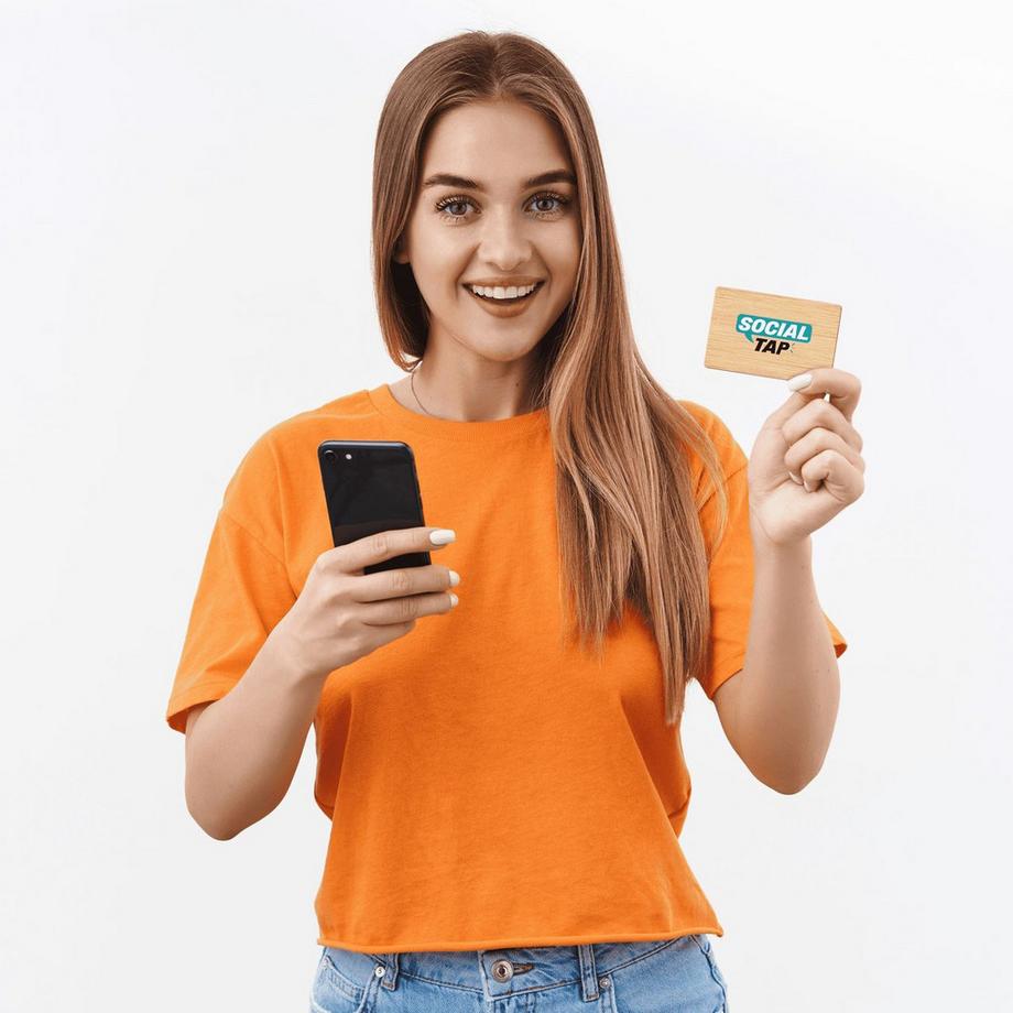 Mikamax NFC Visitenkarte Bambus  