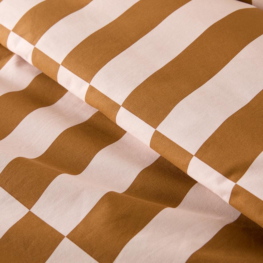 La Redoute Intérieurs Duvetbezug TABAKA CARAMEL aus 50% recycelter Baumwolle  