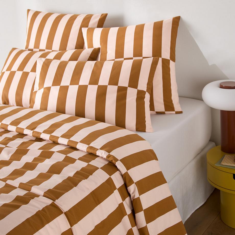 Duvetbezug TABAKA CARAMEL aus 50% recycelter Baumwolle