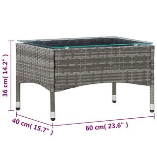 VidaXL Couchtisch poly-rattan  