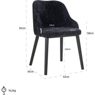 mutoni Chaise Twiggy noire  