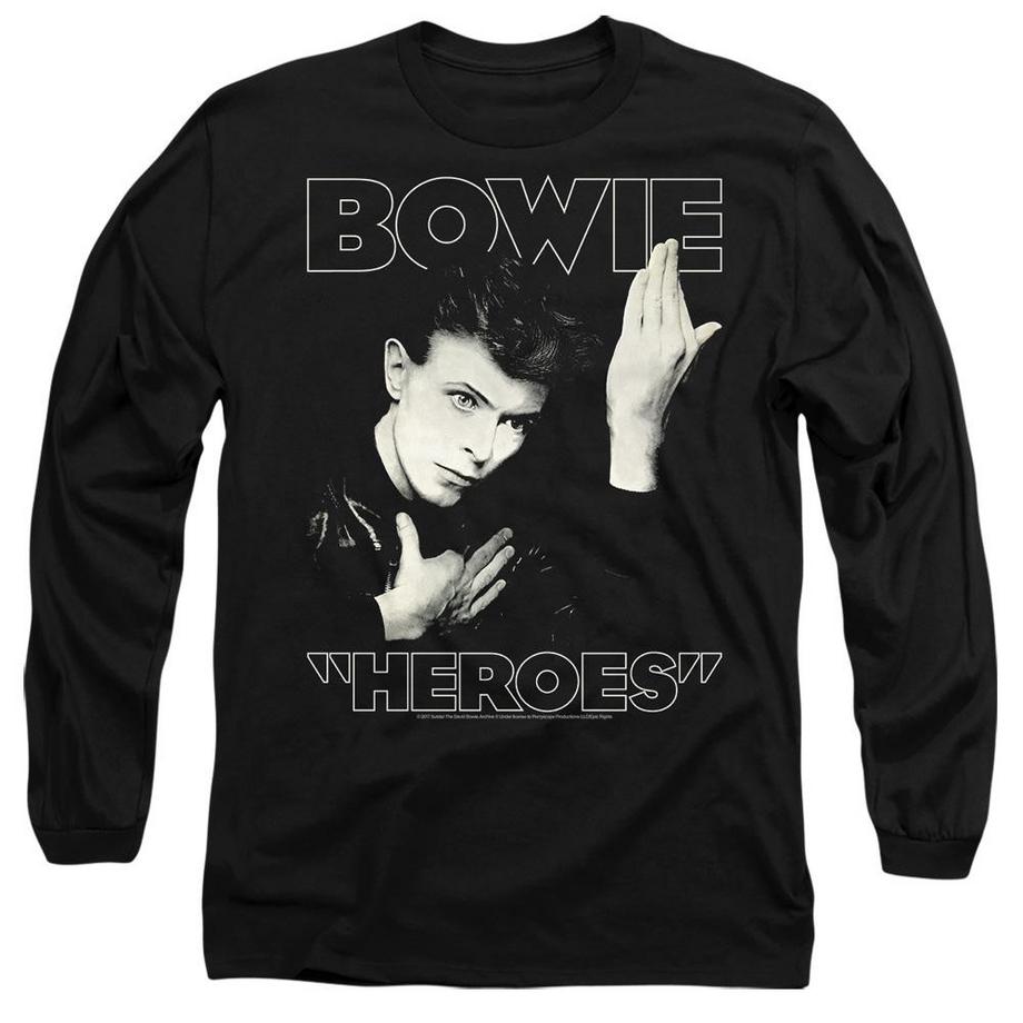 David Bowie Heroes Cover Langarm T-Shirt  