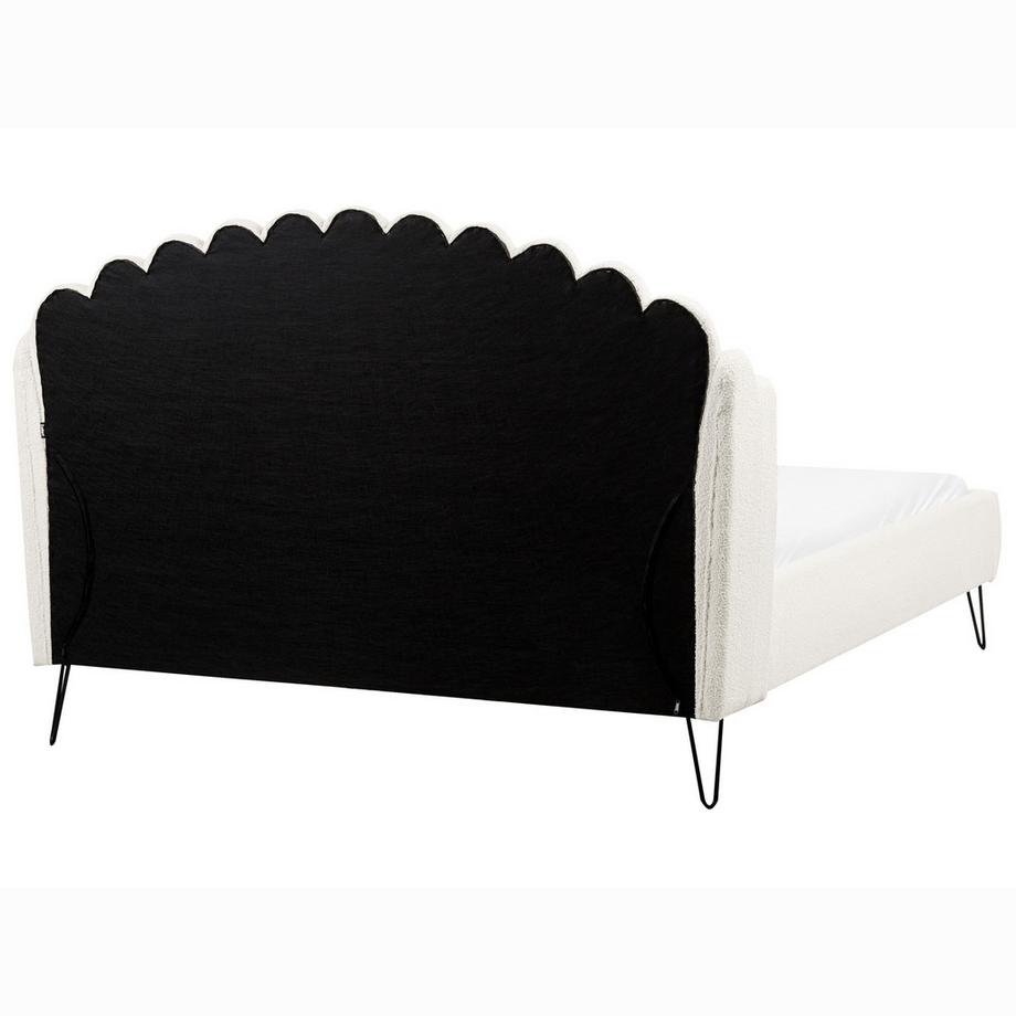 Beliani Lit avec sommier en Bouclé  AMBILLOU  