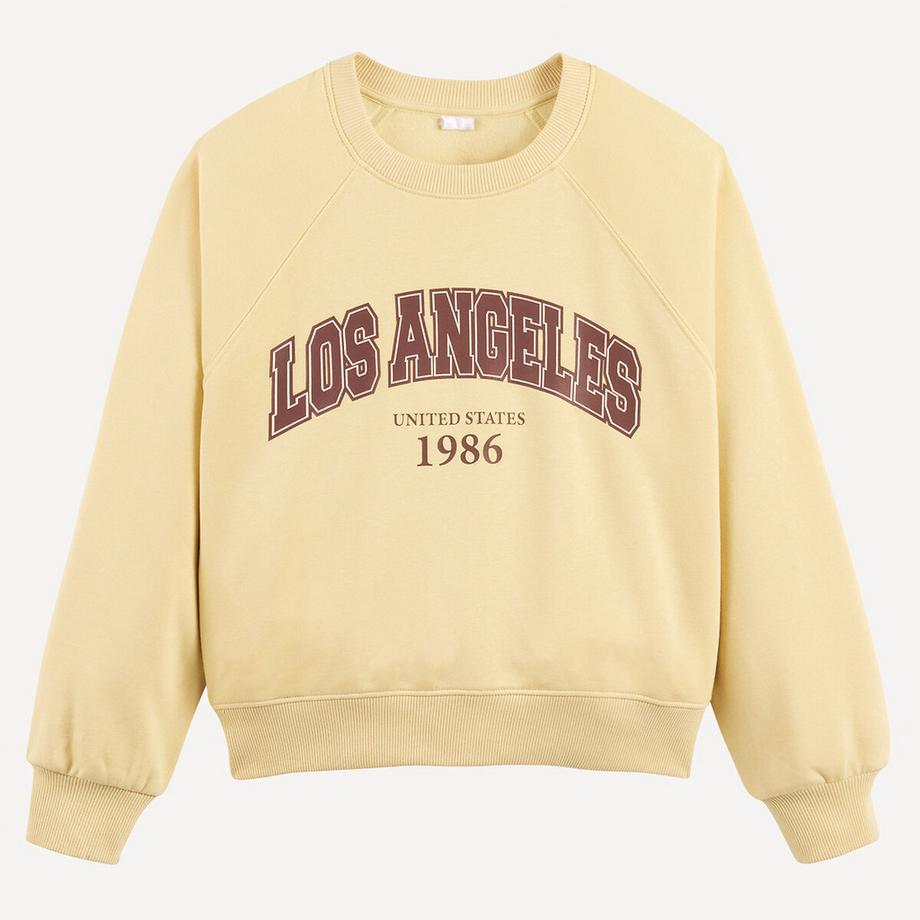 La Redoute Collections  Sweatshirt mit Rundhalsausschnitt aus Molton 