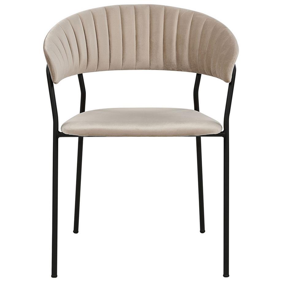 Beliani Set di 2 sedie da pranzo en Velluto Moderno MARIPOSA  