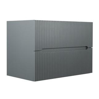 Vente-unique Mobile sotto lavabo sospeso 80 cm a righe Grigie - PAVANI  