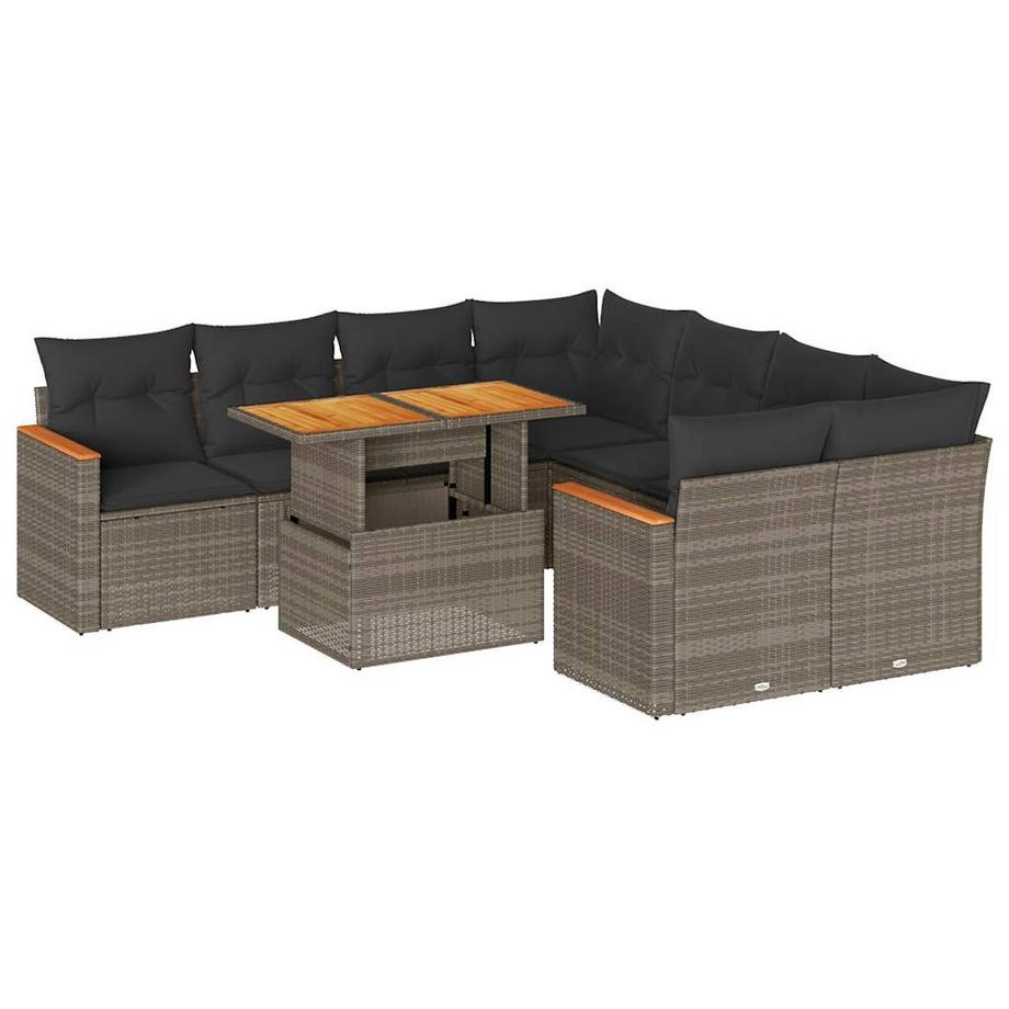 set divano da giardino Polirattan