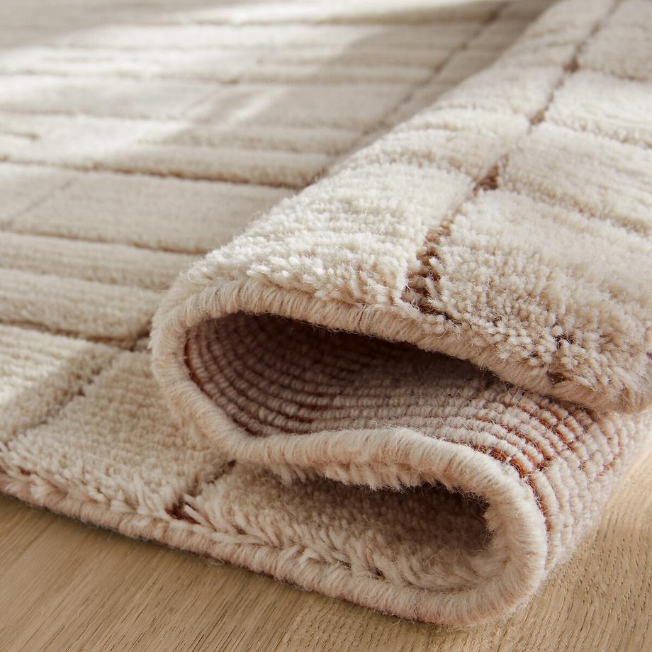 AM.PM Tapis quadrillé en pure laine  